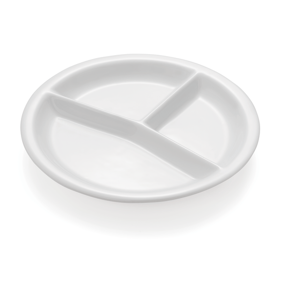 Set 3 farfurii compartimentate HAMBURG SYSTEM, 3 compartimente, Ø 26 cm, portelan