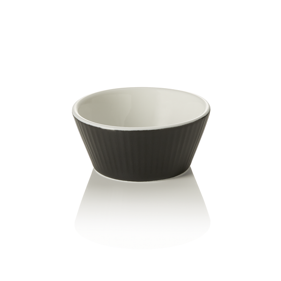 Set boluri pentru ramekin, Ø 7 cm, 100 ml, negru, 6 bucati, portelan