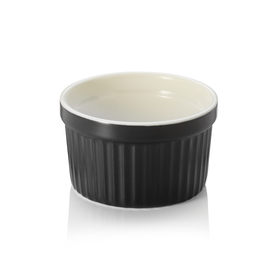 Set boluri pentru ramekin, Ø 7 cm, 85 ml, negru, 6 bucati, portelan