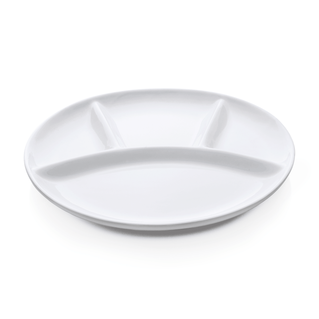 Platou pentru fondue cu 4 compartimente, Ø 25 cm, set de 6 bucati, portelan