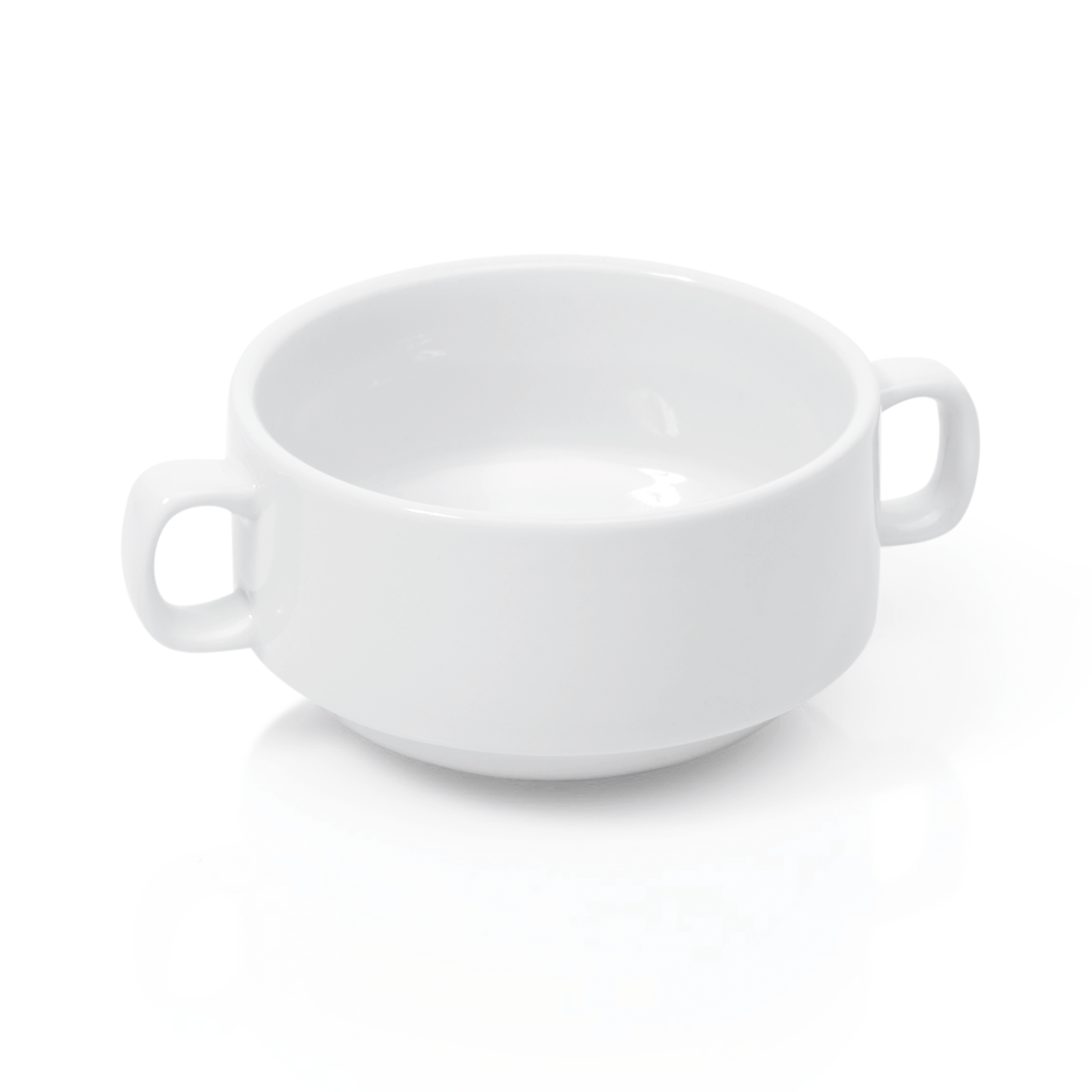 Set cesti pentru supa cu toarte, 260 ml, set 6 bucati, portelan