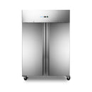 Congelator cu 2 usi Maxima, 1400 litri, 6 polite reglabile GN 2/1, cu roti, 765 W