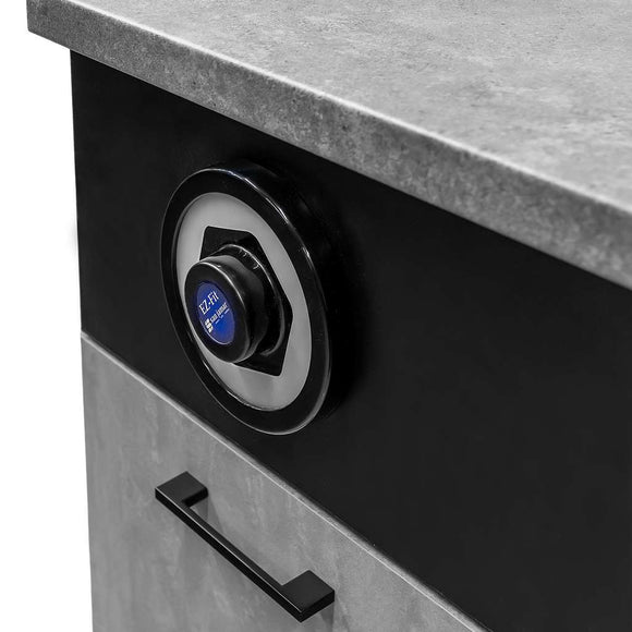 Dulap pentru espressor cu rafturi H-100/200 cm L-90 cm G-75 cm blat beton galaxy gri