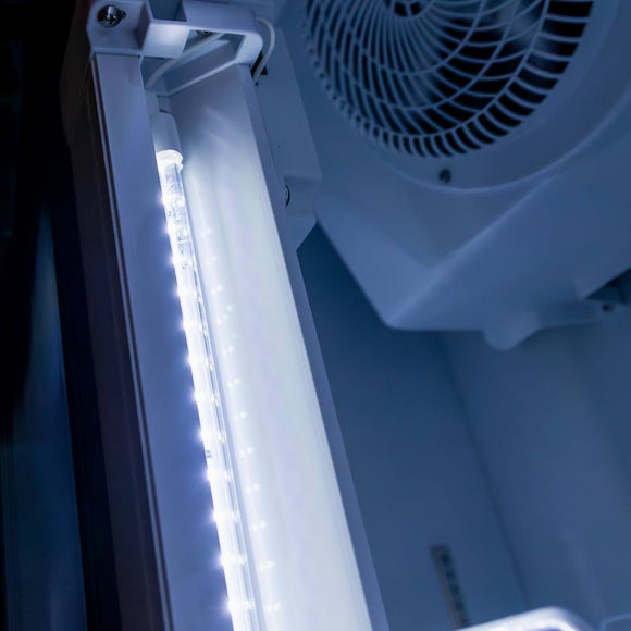 Vitrina frigorifica 2 usi 568L RICO i88 iluminare LED plafon superior publicitar iluminat