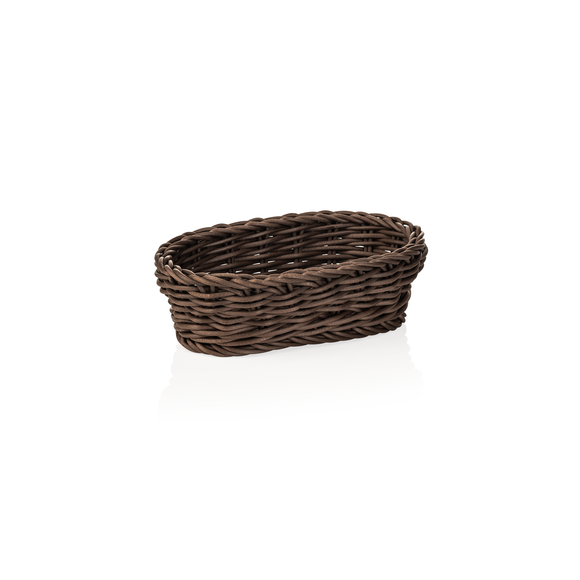 Cosuri ovale pentru masa Basket Weaver Pro, 19 x 12 x 6 cm, maro, polipropilena, fara BPA