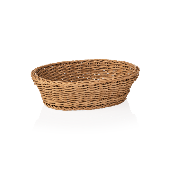 Cosuri ovale de masa profesionale Basket Weaver Pro, 25 x 19 x 6,5 cm, bej, polipropilena, fara BPA