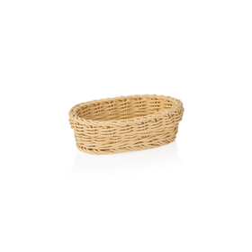 Cosuri de masa profesionale Basket Weaver, 19 x 12 x 6 cm, ovale, bej deschis, polipropilena, fara BPA