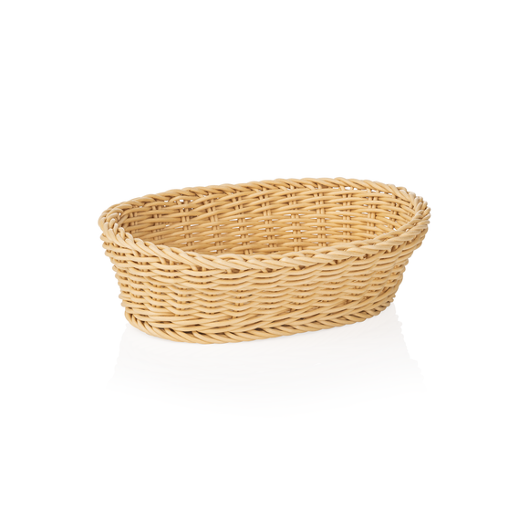 Cosuri ovale pentru masa Basket Weaver Pro, 25 x 19 x 6,5 cm, bej deschis, polipropilena, fara BPA