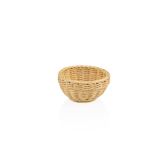 Cosuri profesionale pentru masa Basket Weaver, Ø 16 cm, inaltime 8 cm, bej deschis, polipropilena, fara BPA