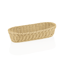 Cos pentru baghete Weaver Pro , 40 x 16 x 8 cm, forma ovala, bej deschis, polipropilena, fara BPA
