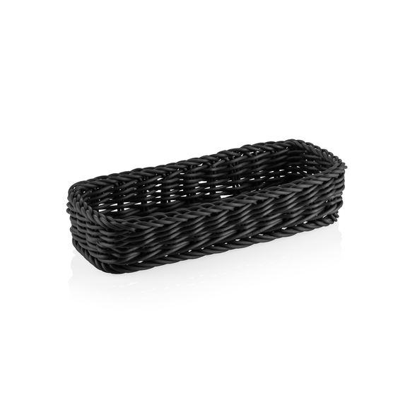 Cos pentru tacamuri Weaver Pro , 27 x 10 x 5 cm, negru, polipropilena, fara BPA