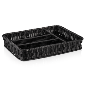 Cos pentru tacamuri Weaver Pro , 40 x 30 x 6,5 cm, negru, polipropilena, fara BPA