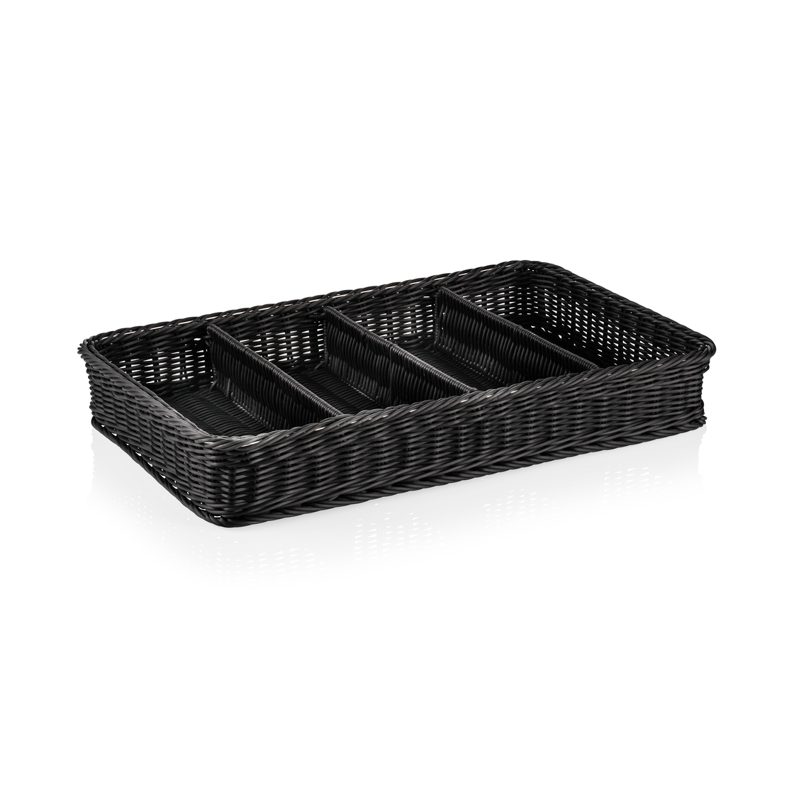 Cos pentru tacamuri GN 1/1 Weaver Pro , negru, polipropilena, fara BPA