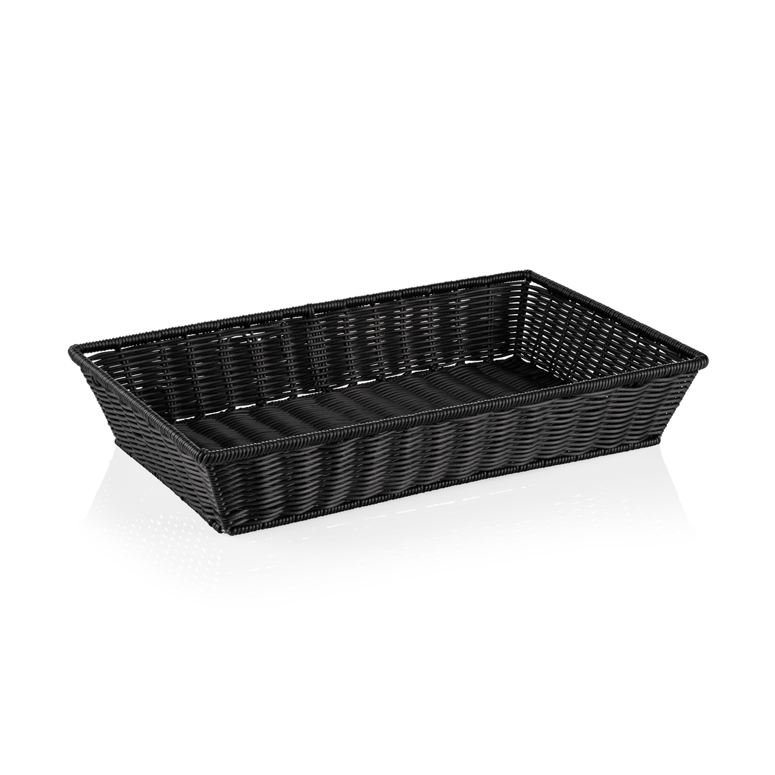 Cos GN 1/1 Weaver Pro pentru recipiente GN, negru, polipropilena, otel cromat nichel 18/10