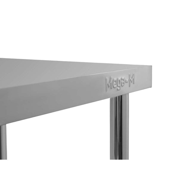 Masa mobila din inox cu polita, 120x60xH85 cm