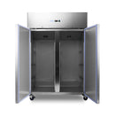 Frigider inox cu 2 usi pentru patiserie (tavi 60x40 cm), -28 C, 1200 Liti, ghidaje ajustabile, agent frigorific ecologic...