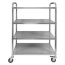 Carucior gastronomic pentru ospatari X STANDARD 86x54x126 cm 4 rafturi inox-2