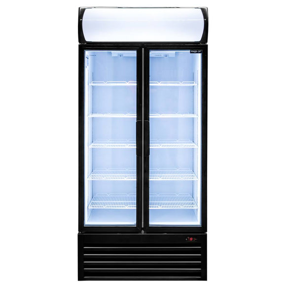 Vitrina frigorifica 2 usi 568L RICO i88 iluminare LED plafon superior publicitar iluminat
