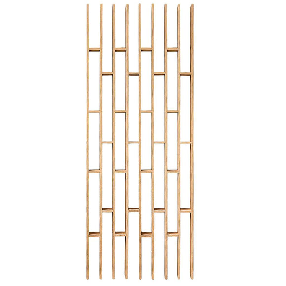 Panou lamele suspendat modular tavan/perete H-250 cm L-96 cm G-10 cm stejar kraft