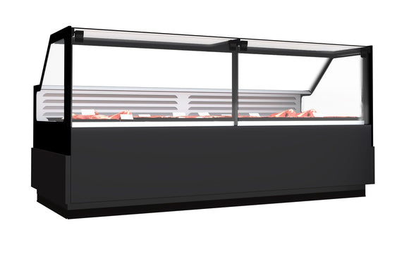 Vitrina orizontala servire carne / mezeluri, 2 metri,  temperatura -1/+7, suprafata expunere 1,3 M, 1,7 kW
