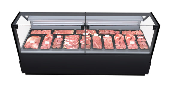 Vitrina orizontala servire carne / mezeluri, 2 metri,  temperatura -1/+7, suprafata expunere 1,3 M, 1,7 kW