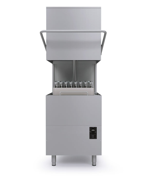 Mașină spălat vase tunel Combisteel vedere laterală detaliu inox