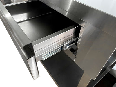 Masa / Suport pentru espressor cafea 125x60xH110 cm, cu depozitare + sertar zat cafea - 0