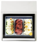 Vitrina inghetata, model de banc, expunere 3 cuve, -18 / -16ºC, iluminare LED, racire statica, putere 0.195 kW, clasa energetica B-4