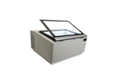 Vitrina inghetata, model de banc, expunere 3 cuve, -18 / -16ºC, iluminare LED, racire statica, putere 0.195 kW, clasa energetica B-7