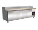 Saladeta 4 Uși cu Blat de Granit + 12 Container GN 1/3, +2/+8°C, 0.3 kW-3