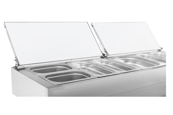Saladeta 4 Uși cu Blat de Granit + 12 Container GN 1/3, +2/+8°C, 0.3 kW