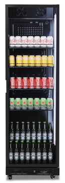 Vitrina frigorifica pentru bauturi +2/+10, 375 Litri, 4 polite, negru, iluminare LED clasa energetica B-4