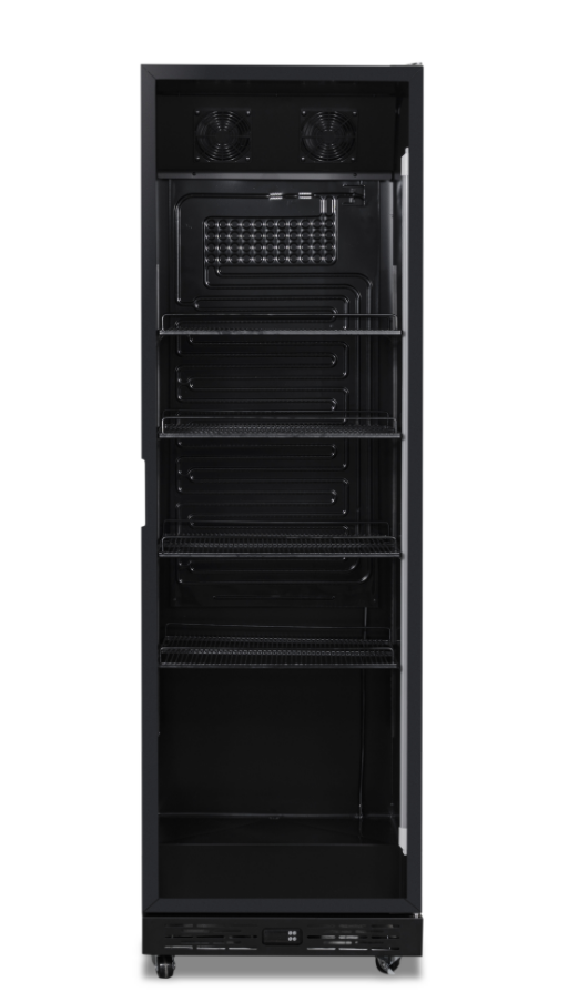 Vitrina frigorifica pentru bauturi +2/+10, 375 Litri, 4 polite, negru, iluminare LED clasa energetica B