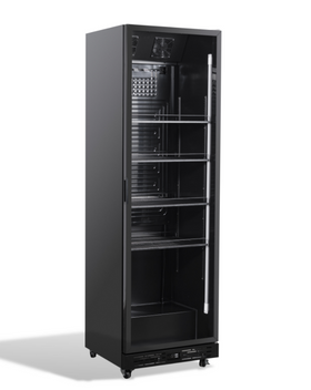 Vitrina frigorifica pentru bauturi +2/+10, 375 Litri, 4 polite, negru, iluminare LED clasa energetica B - 0