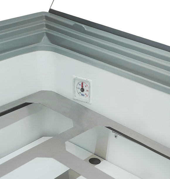 Vitrina de inghetata Curacao, expunere 10 cuve, -22/-15°C, racire statica, iluminare LED, 0.5 kW, clasa energetica A