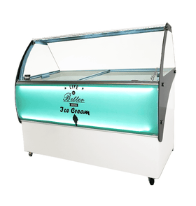 Vitrina de inghetata Curacao, expunere 10 cuve, -22/-15°C, racire statica, iluminare LED, 0.5 kW, clasa energetica A - 0