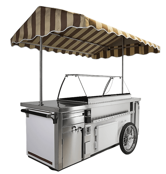 Carucior servire inghetata, expunere 9 cuve, -22/-15°C, racire statica, iluminare LED, cu spalator clesti, tejghea inox, clasa energetica A