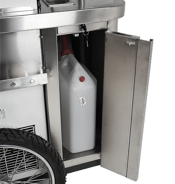 Carucior servire inghetata, expunere 9 cuve, -22/-15°C, racire statica, iluminare LED, cu spalator clesti, tejghea inox, clasa energetica A