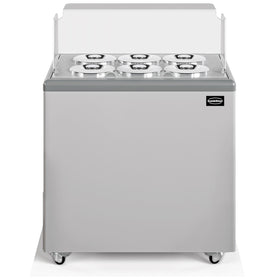 Vitrina servire inghetata, expunere 6 cuve rotunde, -20/-10°C, racire statica,, clasa energetica A - 0