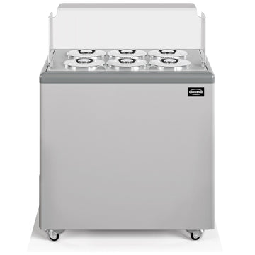 Vitrina servire inghetata, expunere 6 cuve rotunde, -20/-10°C, racire statica,, clasa energetica A - 0