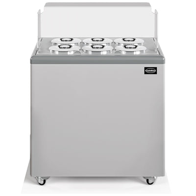 Vitrina servire inghetata, expunere 6 cuve rotunde, -20/-10°C, racire statica,, clasa energetica A - 0