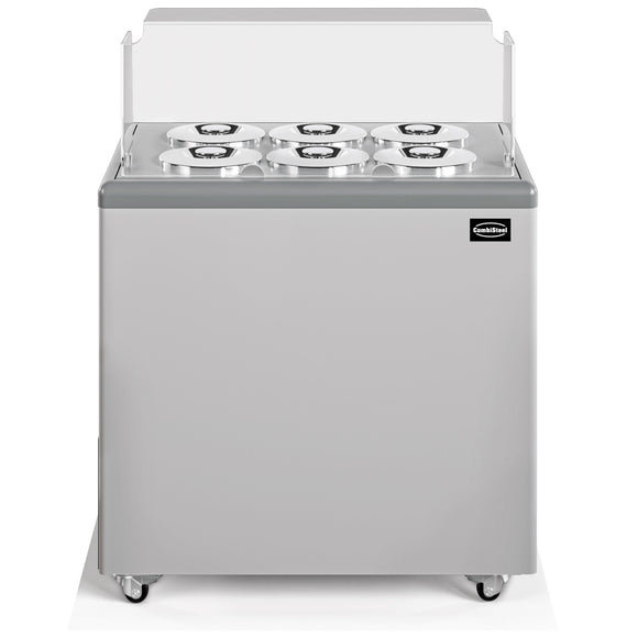 Vitrina servire inghetata, expunere 6 cuve rotunde, -20/-10°C, racire statica,, clasa energetica A