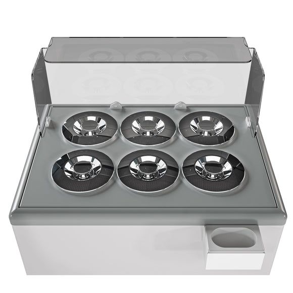 Vitrina servire inghetata, expunere 6 cuve rotunde, -20/-10°C, racire statica,, clasa energetica A