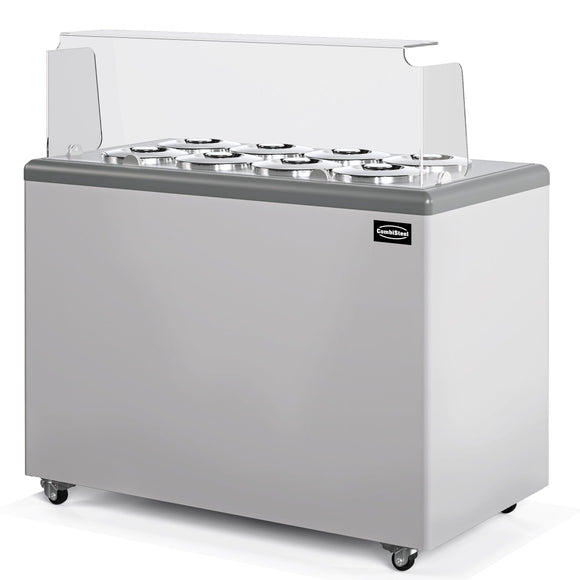 Vitrina servire inghetata, expunere 8 cuve rotunde, -20/-10°C, racire statica,, clasa energetica A