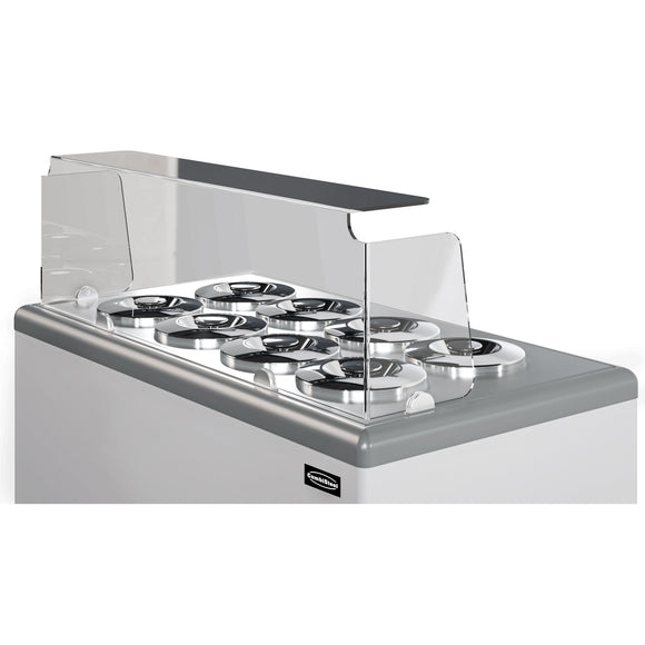 Vitrina servire inghetata, expunere 8 cuve rotunde, -20/-10°C, racire statica,, clasa energetica A