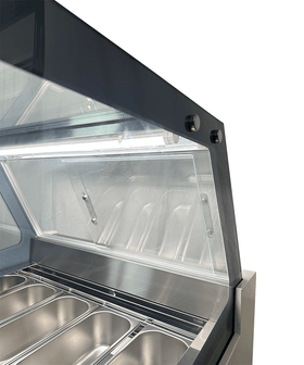 Vitrina de inghetata Borneo, expunere 12 cuve, -16/-18°C, racire ventilata, touch screen, iluminare LED, 1,15 kW, - 0