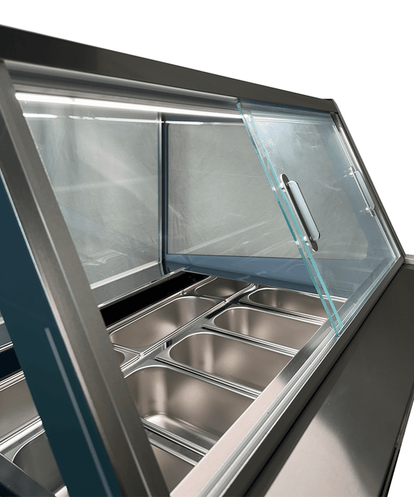 Vitrina de inghetata Phuket, expunere 9 cuve, -16/-18°C, racire ventilata, touch screen, iluminare LED, 1,05 kW,