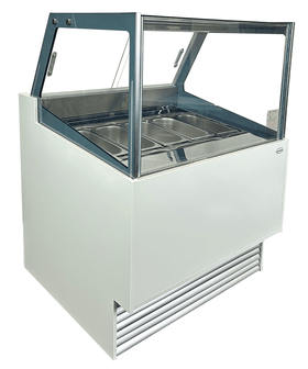 Vitrina de inghetata Komodo, expunere 6 cuve, -16/-18°C, racire ventilata, touch screen, iluminare LED, 550 W, clasa energetica C - 0