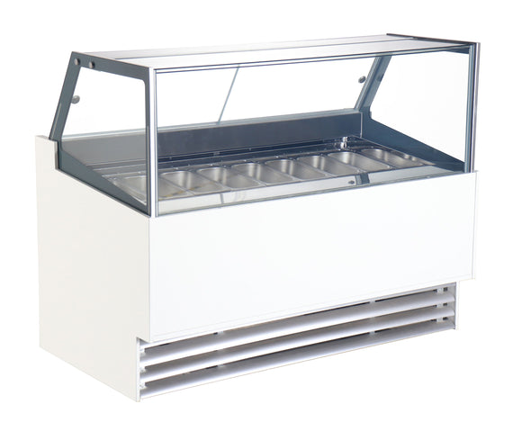 Vitrina de inghetata Phuket, expunere 9 cuve, -16/-18°C, racire ventilata, touch screen, iluminare LED, 1,05 kW,