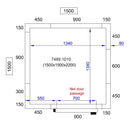 Camera frigorifica completa cu podea si usa acces, grosime pereti 80 mm., 150x150xH220 cm, 3,7 m3-2